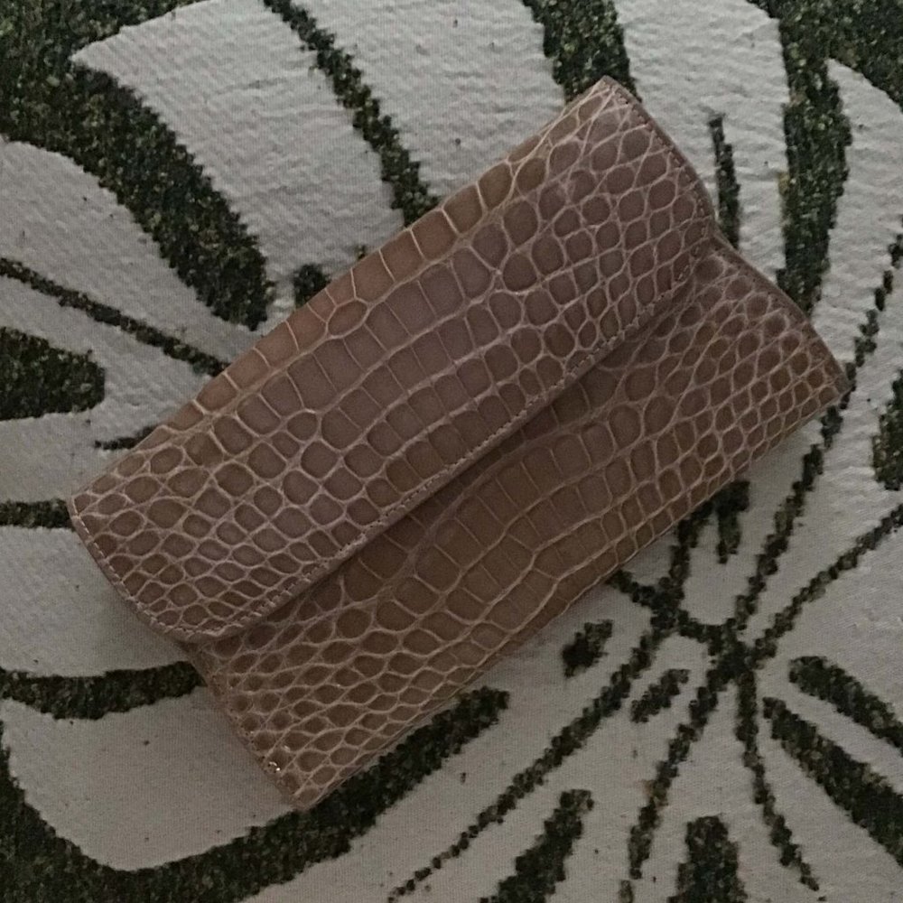 REDUCED! Genuine Snakeskin Clutch Wallet NWOT